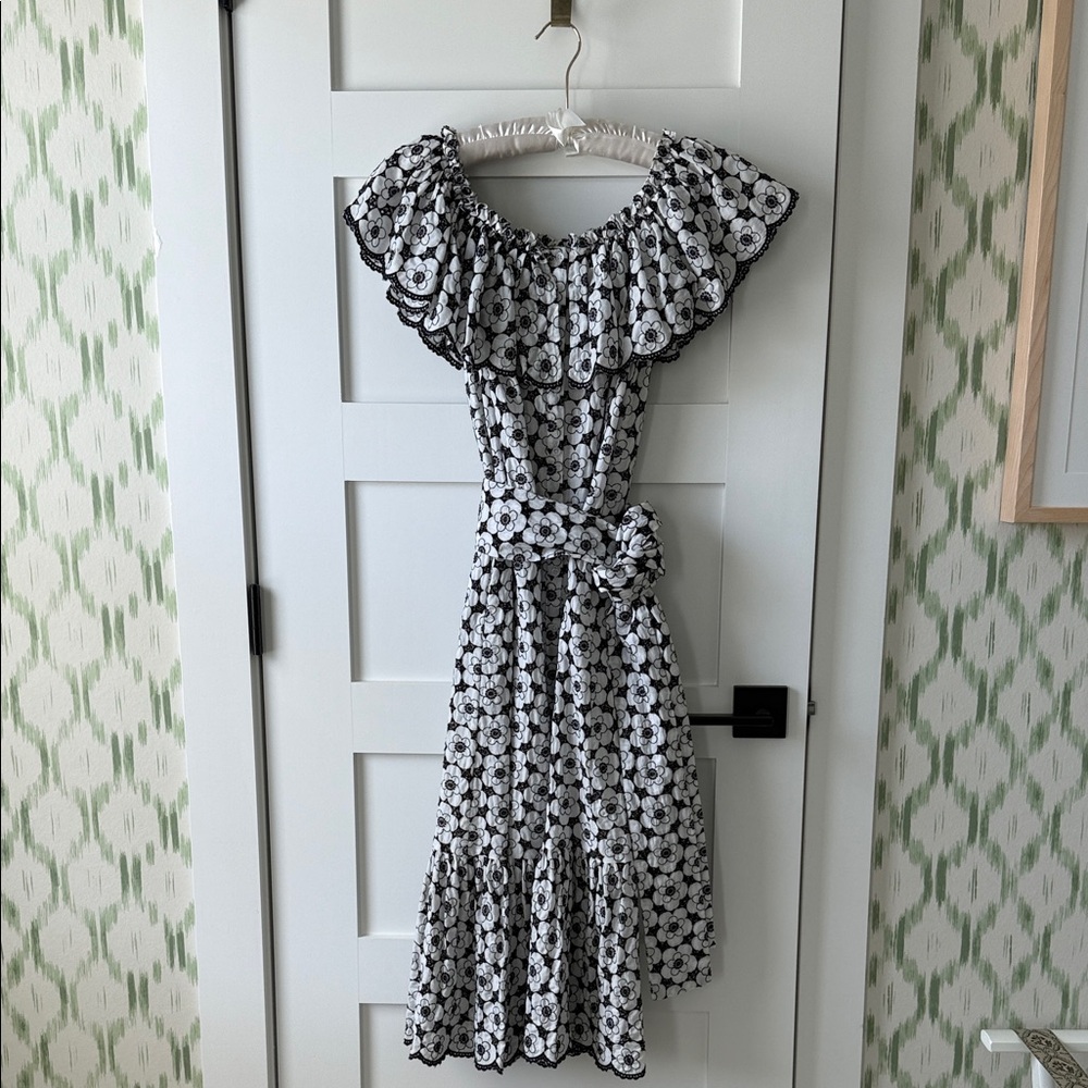 Lisa Marie Fernandez Black and White Floral Dress